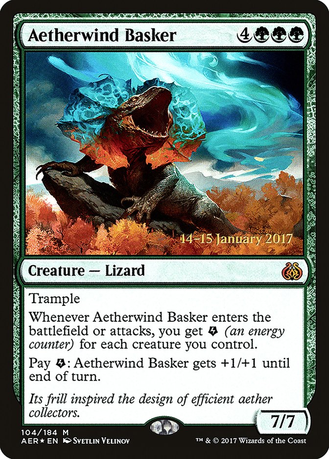 Aetherwind Basker [Aether Revolt Prerelease Promos] | Tables and Towers