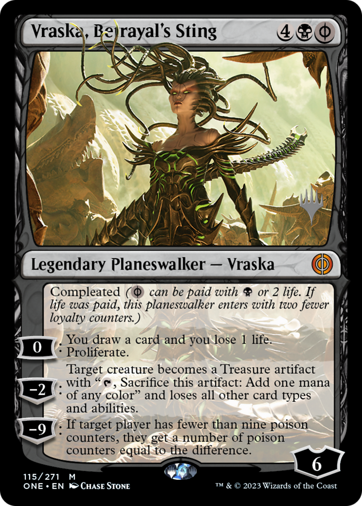 Vraska, Betrayal's Sting (Promo Pack) [Phyrexia: All Will Be One Promos] | Tables and Towers