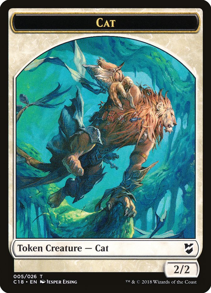 Angel // Cat Double-Sided Token [Commander 2018 Tokens] | Tables and Towers