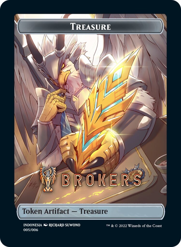 Treasure Token (Brokers) (Southeast Asia Artists) [Streets of New Capenna Tokens] | Tables and Towers