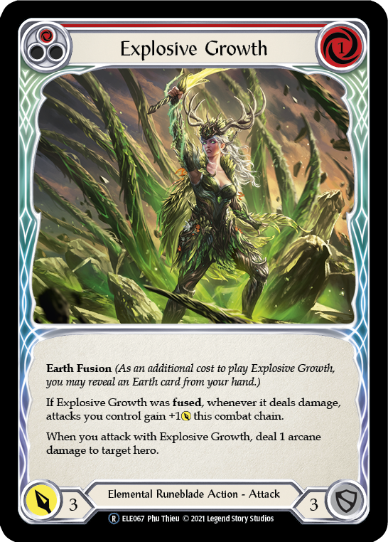 Explosive Growth (Red) [U-ELE067] (Tales of Aria Unlimited)  Unlimited Rainbow Foil | Tables and Towers