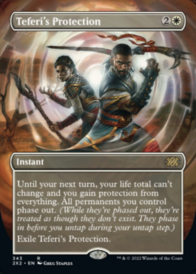 Teferi's Protection (Borderless Alternate Art) [Double Masters 2022] | Tables and Towers