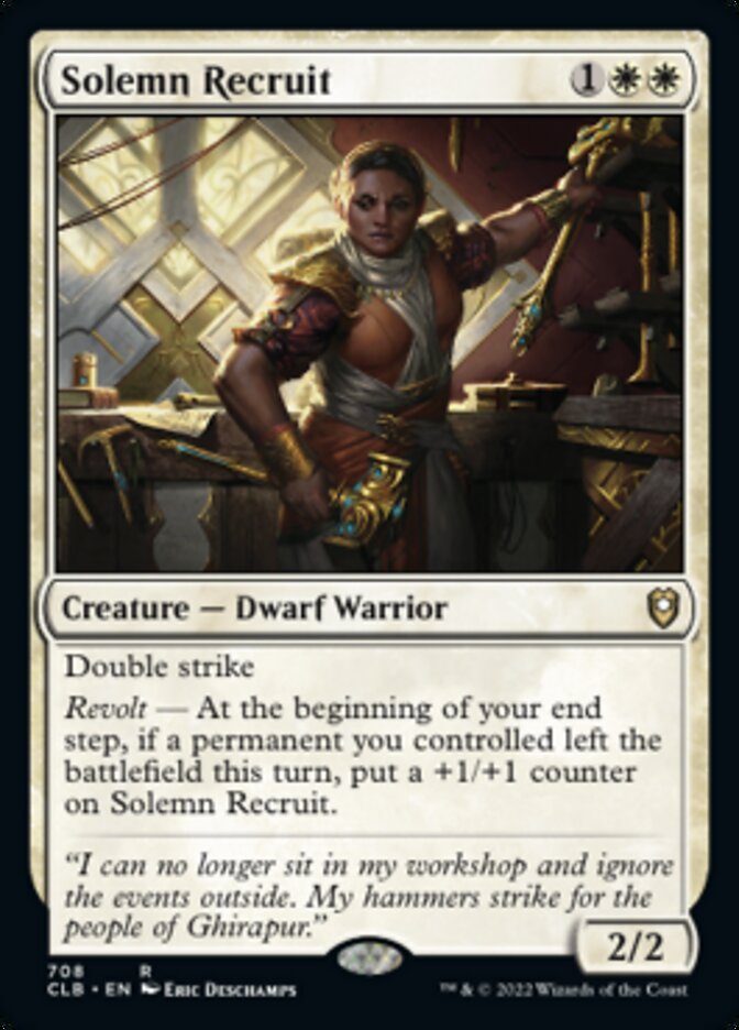 Solemn Recruit [Commander Legends: Battle for Baldur's Gate] | Tables and Towers