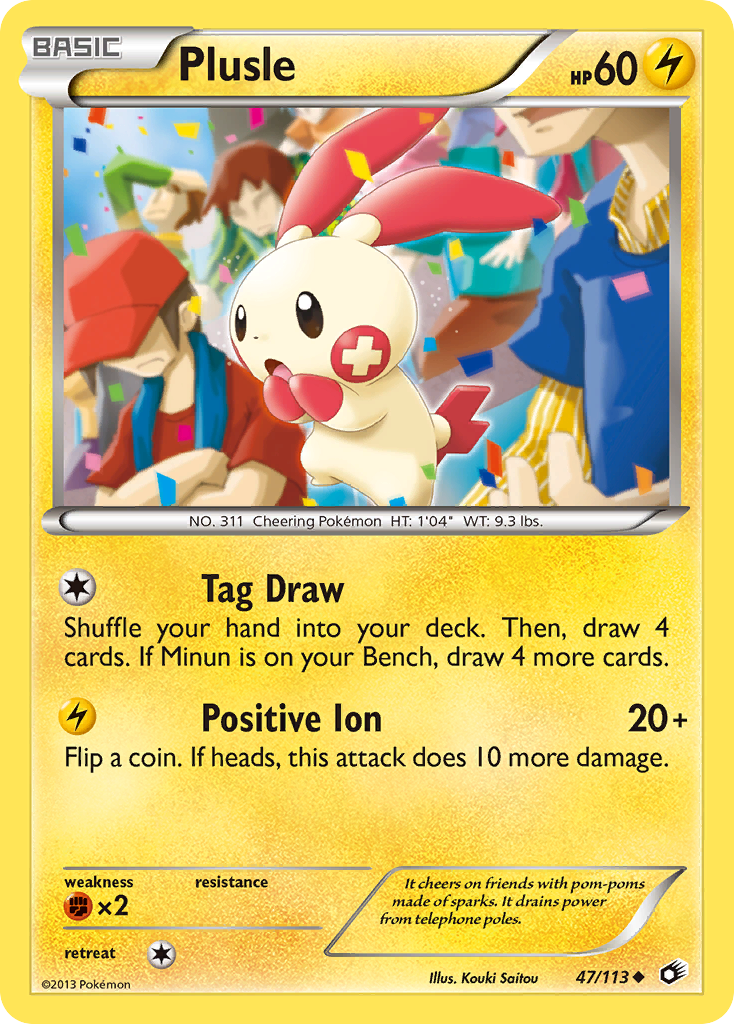 Plusle (47/113) [Black & White: Legendary Treasures] | Tables and Towers