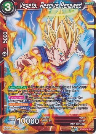 Vegeta, Resolve Renewed (EX13-04) [Special Anniversary Set 2020] | Tables and Towers