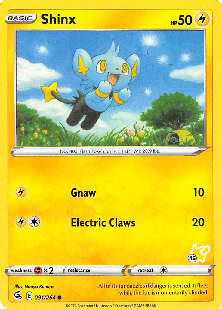 Shinx (091/264) (Pikachu Stamp #45) [Battle Academy 2022] | Tables and Towers