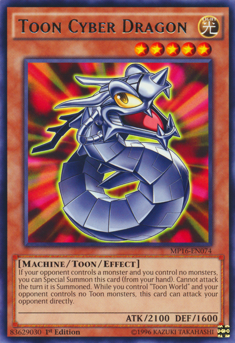 Toon Cyber Dragon [MP16-EN074] Rare | Tables and Towers