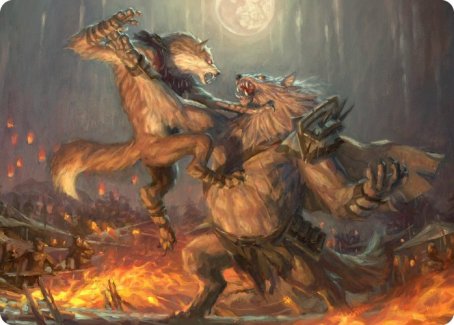 Duel for Dominance Art Card [Innistrad: Midnight Hunt Art Series] | Tables and Towers