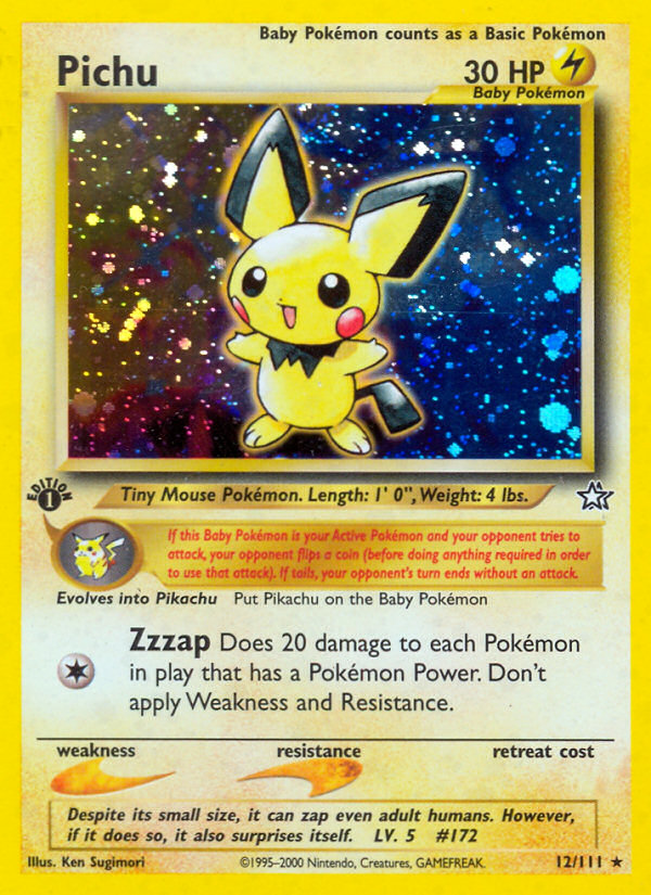 Pichu (12/111) [Neo Genesis 1st Edition] | Tables and Towers