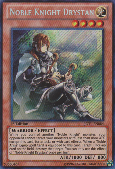 Noble Knight Drystan [JOTL-EN084] Secret Rare | Tables and Towers