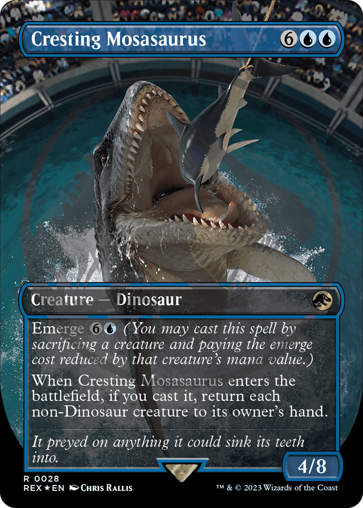 Cresting Mosasaurus Emblem (Borderless) [Jurassic World Collection Tokens] | Tables and Towers