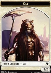 Cat // Cat Warrior Double-Sided Token [Commander 2017 Tokens] | Tables and Towers