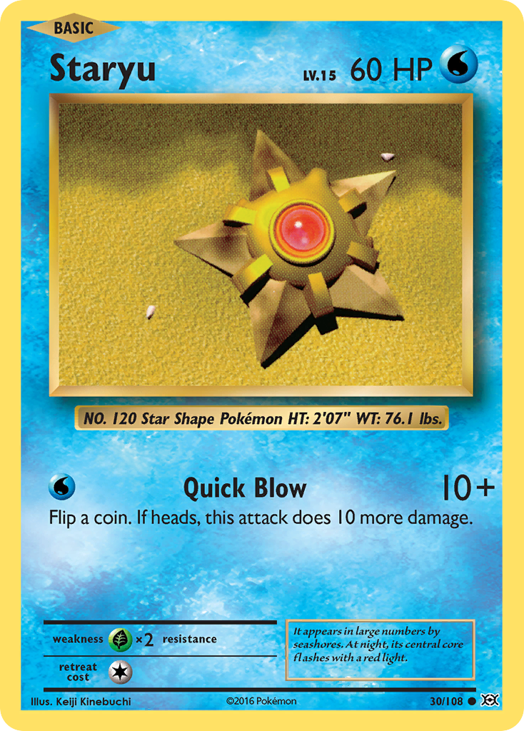 Staryu (30/108) [XY: Evolutions] | Tables and Towers