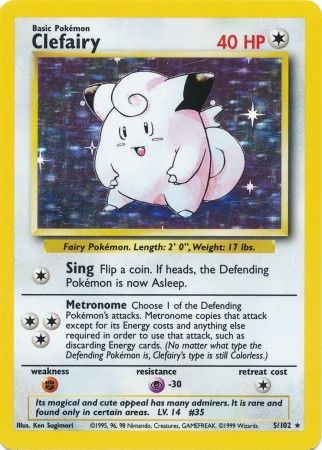 Clefairy (5/102) [Base Set Unlimited] | Tables and Towers