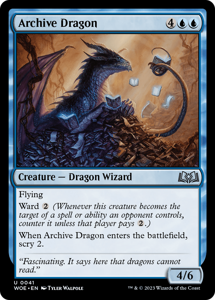 Archive Dragon [Wilds of Eldraine] | Tables and Towers