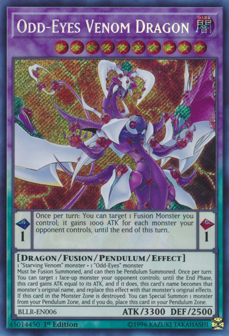 Odd-Eyes Venom Dragon [BLLR-EN006] Secret Rare | Tables and Towers