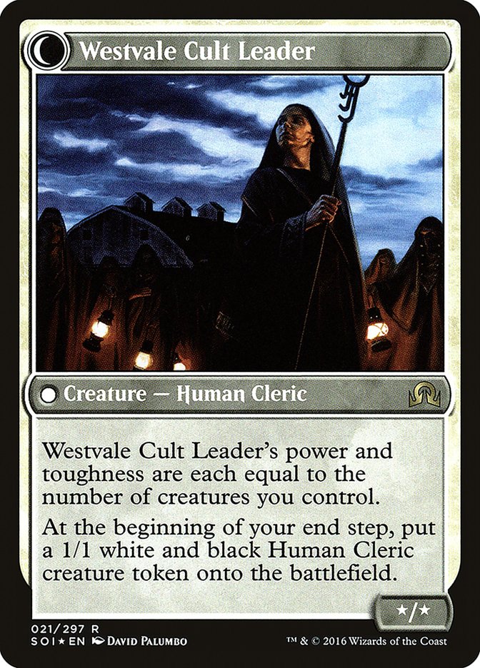 Hanweir Militia Captain // Westvale Cult Leader [Shadows over Innistrad Prerelease Promos] | Tables and Towers