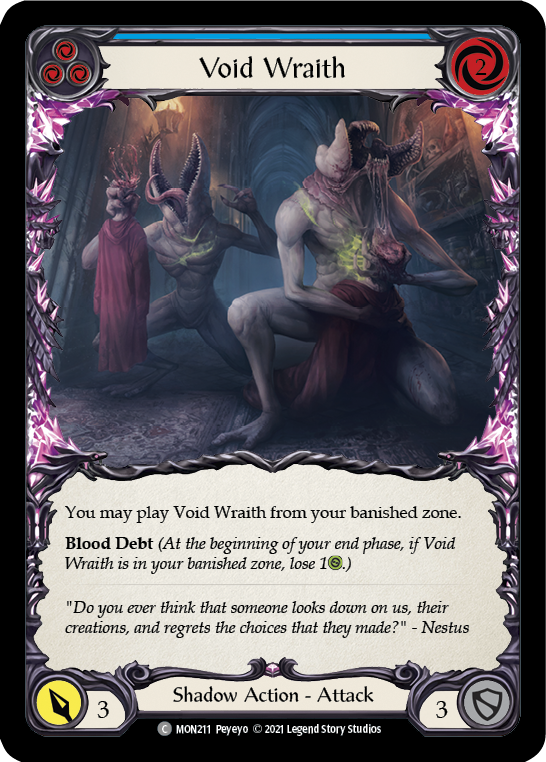 Void Wraith (Blue) [MON211-RF] (Monarch)  1st Edition Rainbow Foil | Tables and Towers