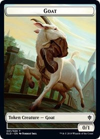 Goat // Food (17) Double-Sided Token [Throne of Eldraine Tokens] | Tables and Towers