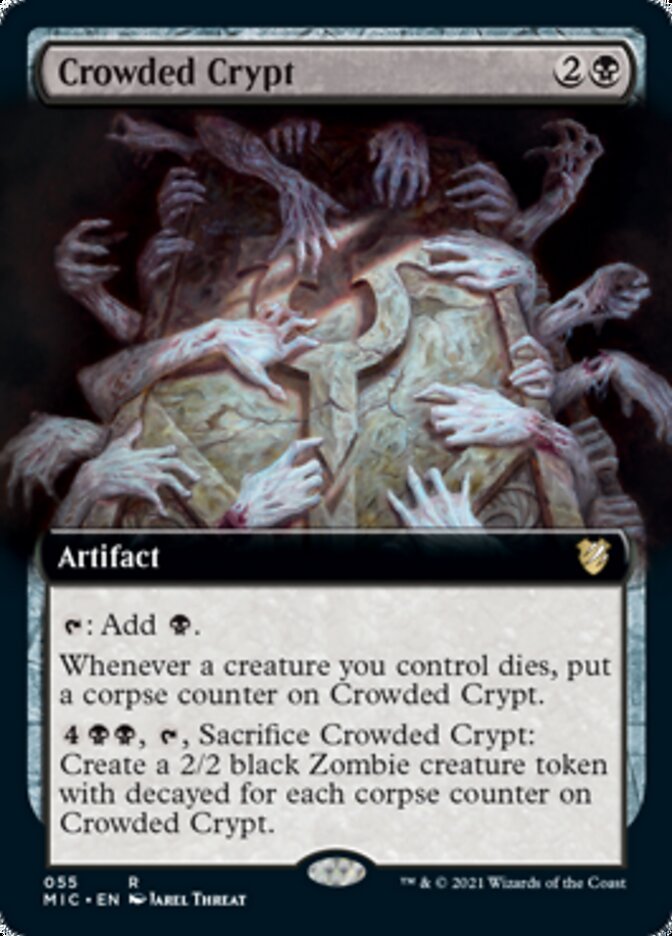 Crowded Crypt (Extended Art) [Innistrad: Midnight Hunt Commander] | Tables and Towers