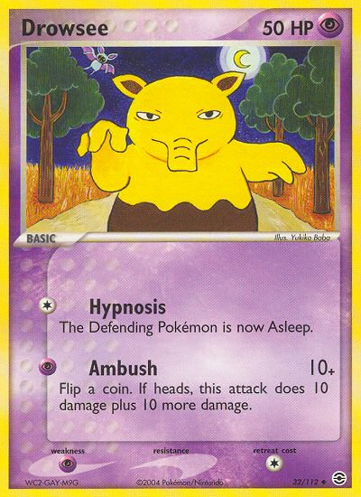 Drowzee (32/112) [EX: FireRed & LeafGreen] | Tables and Towers