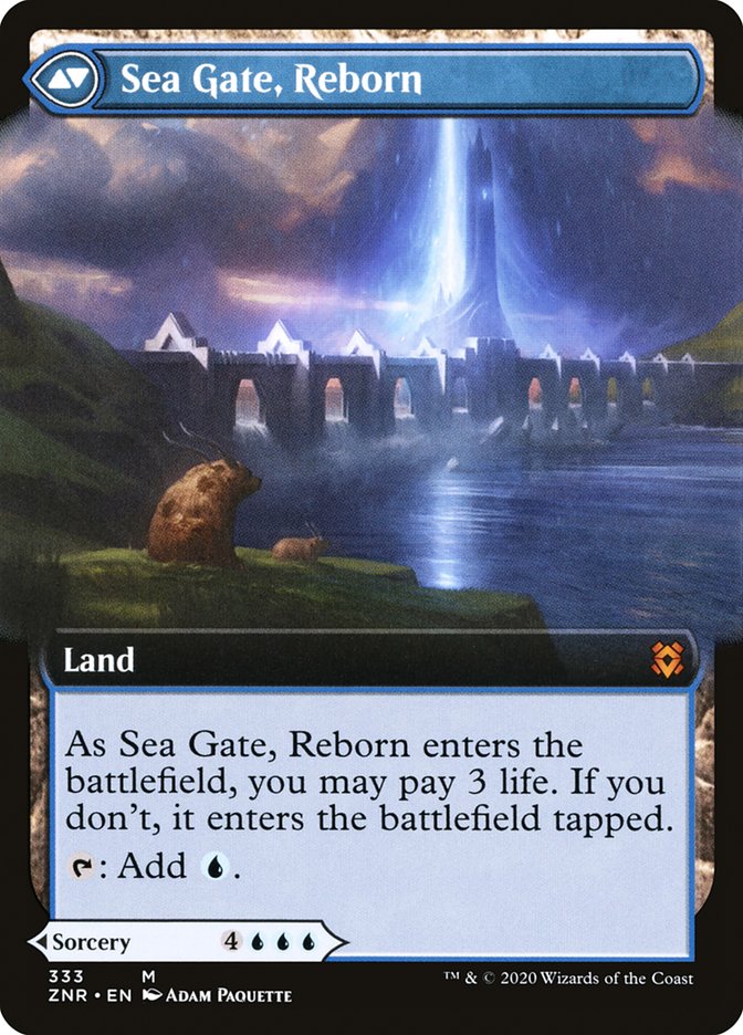 Sea Gate Restoration // Sea Gate, Reborn (Extended Art) [Zendikar Rising] | Tables and Towers