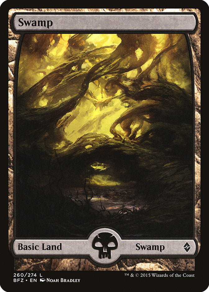 Swamp (260) (Full Art) [Battle for Zendikar] | Tables and Towers