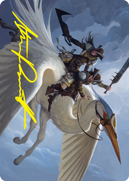 Gryffwing Cavalry Art Card (Gold-Stamped Signature) [Innistrad: Crimson Vow Art Series] | Tables and Towers