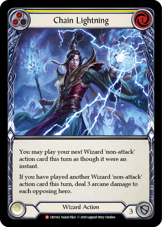 Chain Lightning [CRU162] (Crucible of War)  1st Edition Rainbow Foil | Tables and Towers