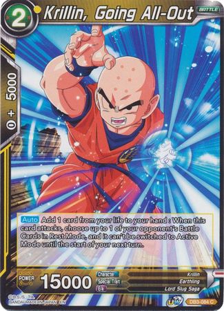 Krillin, Going All-Out (DB3-084) [Giant Force] | Tables and Towers