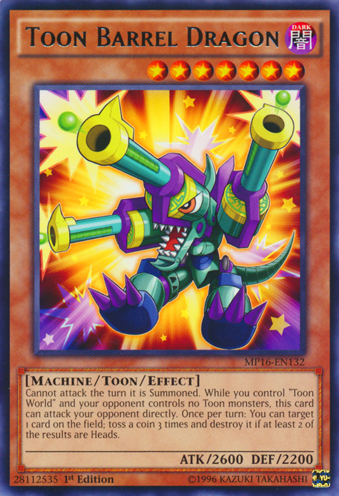 Toon Barrel Dragon [MP16-EN132] Rare | Tables and Towers