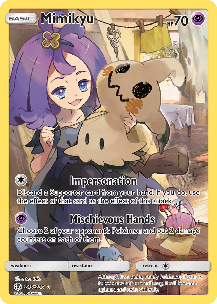 Mimikyu (245/236) [Sun & Moon: Cosmic Eclipse] | Tables and Towers