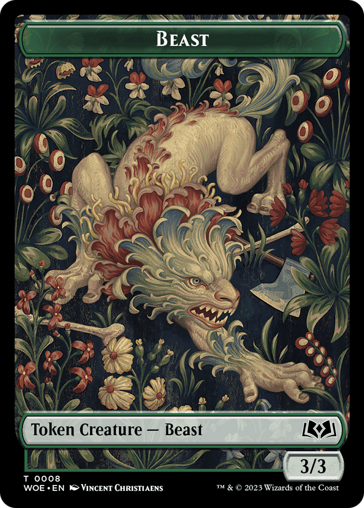 Beast Token [Wilds of Eldraine Tokens] | Tables and Towers