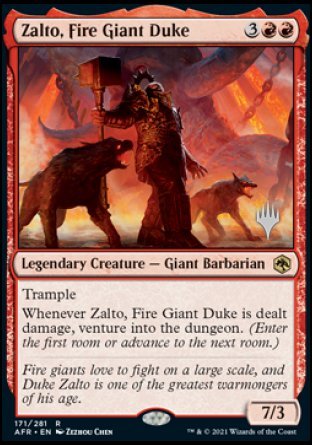 Zalto, Fire Giant Duke (Promo Pack) [Dungeons & Dragons: Adventures in the Forgotten Realms Promos] | Tables and Towers