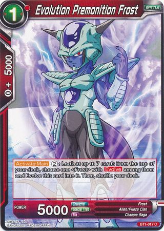 Evolution Premonition Frost (BT1-017) [Galactic Battle] | Tables and Towers