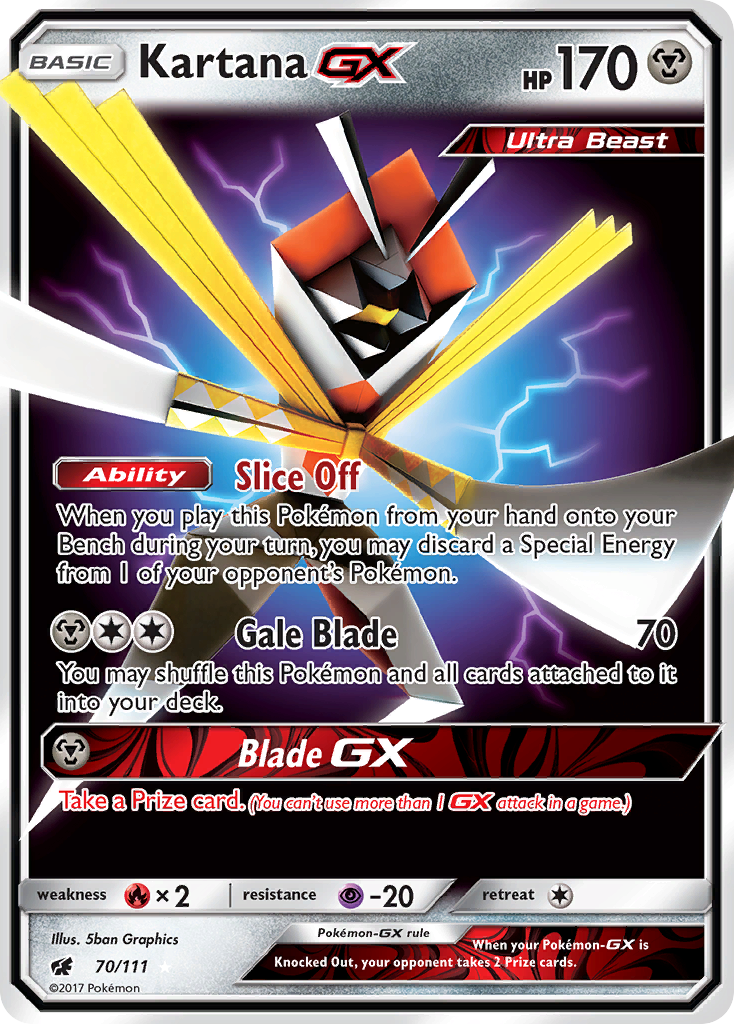 Kartana GX (70/111) [Sun & Moon: Crimson Invasion] | Tables and Towers