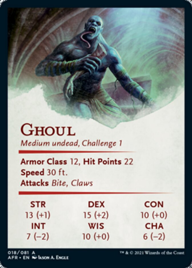 Ghoul Art Card [Dungeons & Dragons: Adventures in the Forgotten Realms Art Series] | Tables and Towers