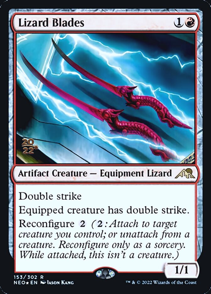 Lizard Blades [Kamigawa: Neon Dynasty Prerelease Promos] | Tables and Towers