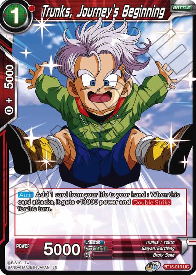 Trunks, Journey's Beginning (BT15-013) [Saiyan Showdown] | Tables and Towers