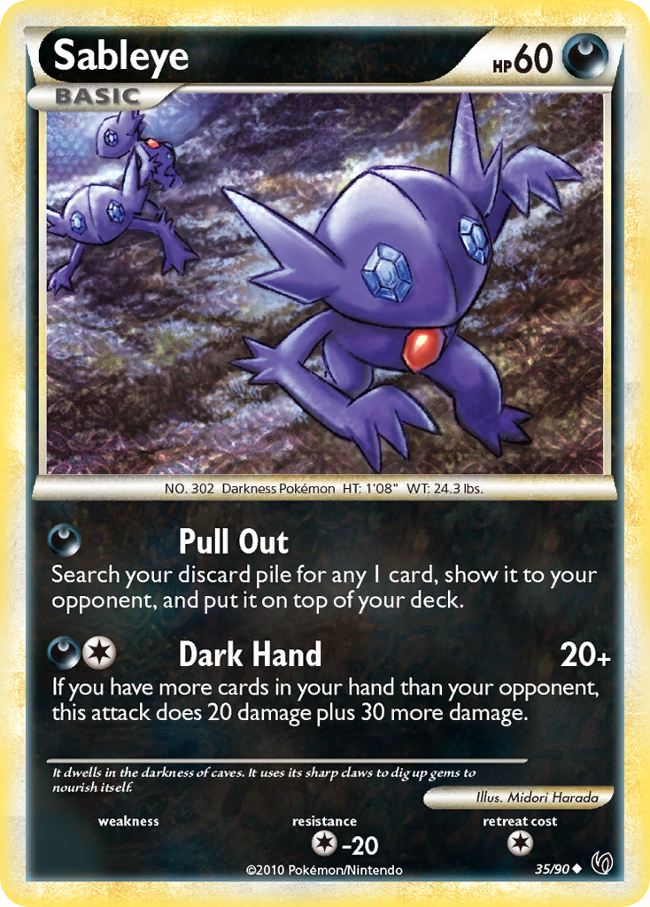 Sableye (35/90) [HeartGold & SoulSilver: Undaunted] | Tables and Towers