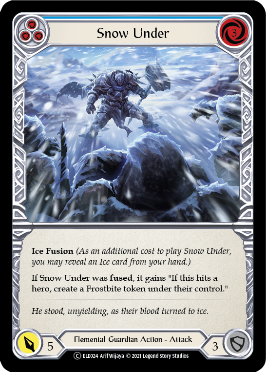 Snow Under (Blue) [U-ELE024] (Tales of Aria Unlimited)  Unlimited Rainbow Foil | Tables and Towers