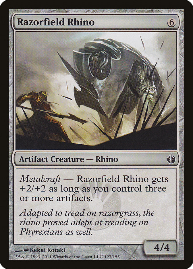 Razorfield Rhino [Mirrodin Besieged] | Tables and Towers