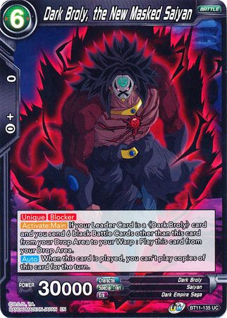 Dark Broly, the New Masked Saiyan (BT11-135) [Vermilion Bloodline] | Tables and Towers