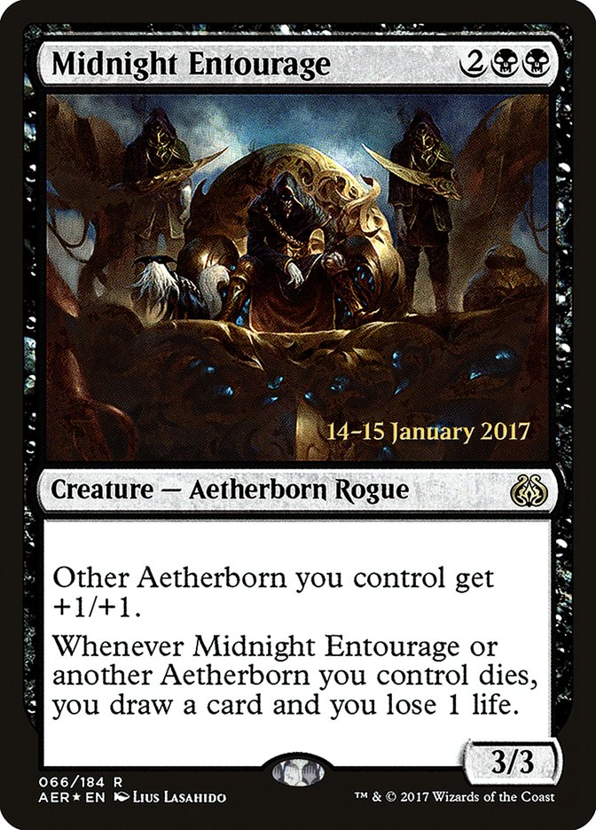 Midnight Entourage [Aether Revolt Prerelease Promos] | Tables and Towers