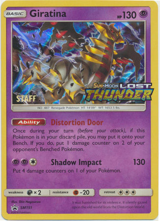 Giratina (SM151) (Staff Prerelease Promo) [Sun & Moon: Black Star Promos] | Tables and Towers