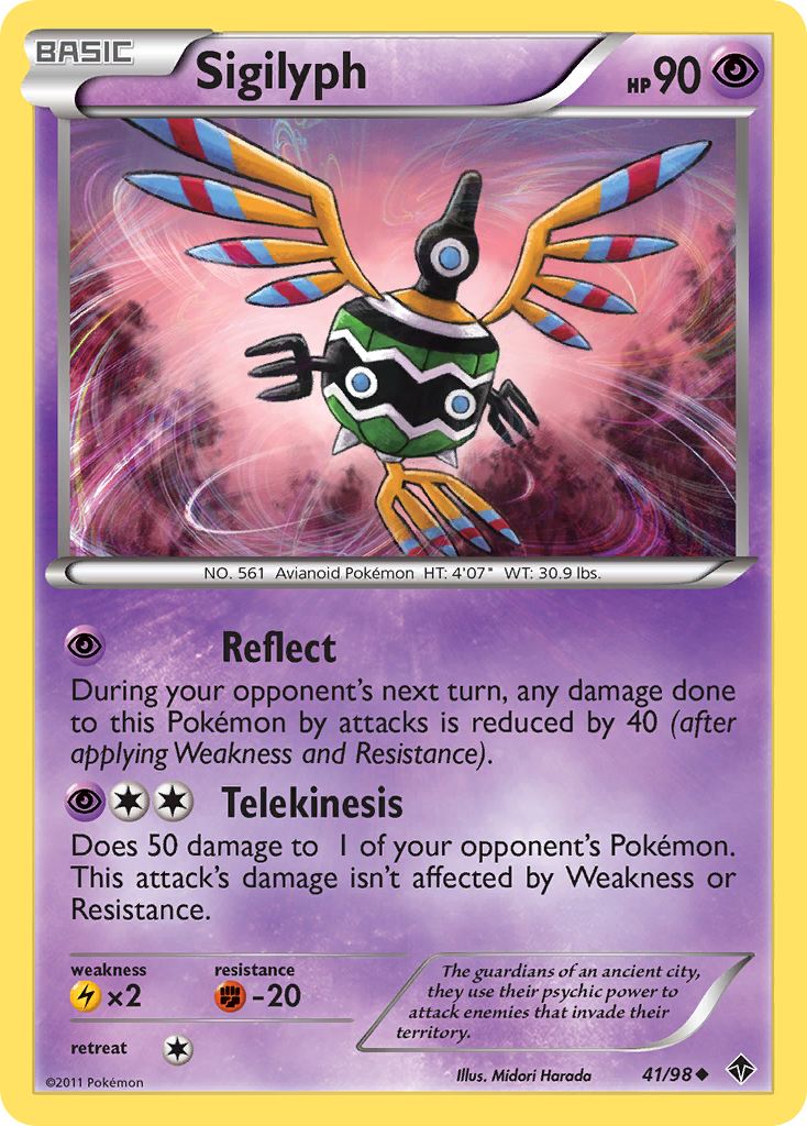 Sigilyph (41/98) [Black & White: Emerging Powers] | Tables and Towers