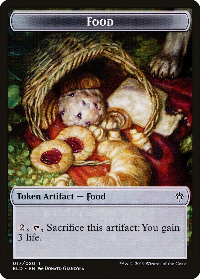 Faerie // Food (17) Double-Sided Token [Throne of Eldraine Tokens] | Tables and Towers