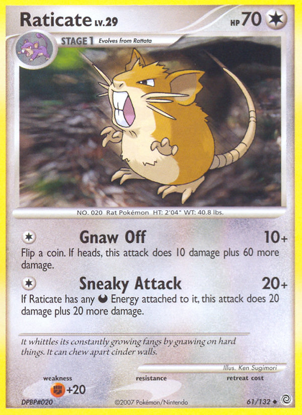 Raticate (61/132) [Diamond & Pearl: Secret Wonders] | Tables and Towers