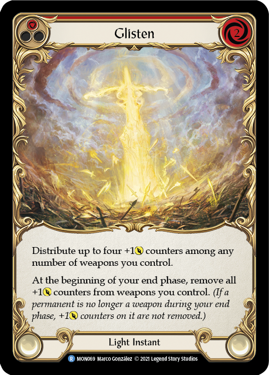 Glisten (Red) [MON069-RF] (Monarch)  1st Edition Rainbow Foil | Tables and Towers