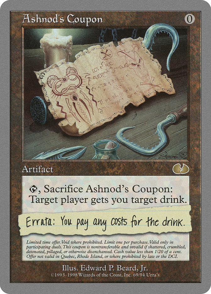 Ashnod's Coupon [Unglued] | Tables and Towers